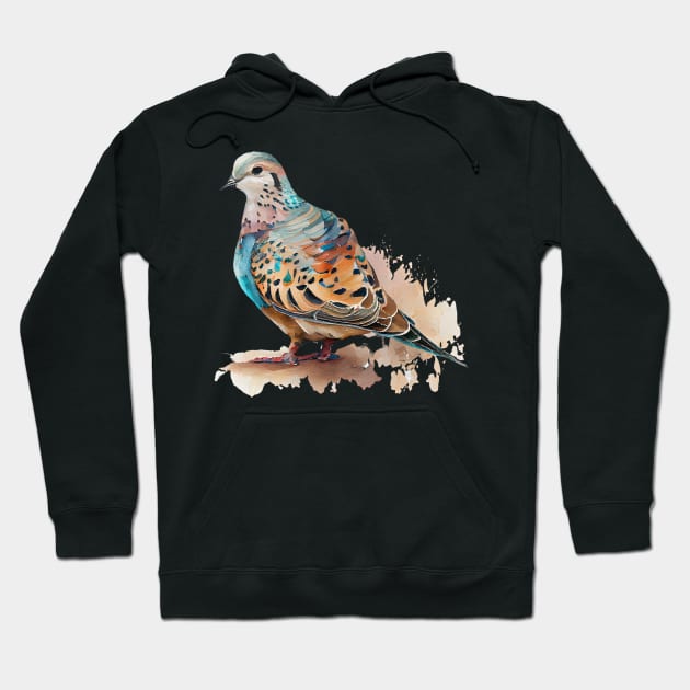 Turtle Dove Watercolor Hoodie by CreativeDesignsx